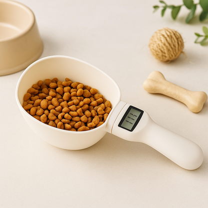 Cuillère doseuse digitale pour croquettes