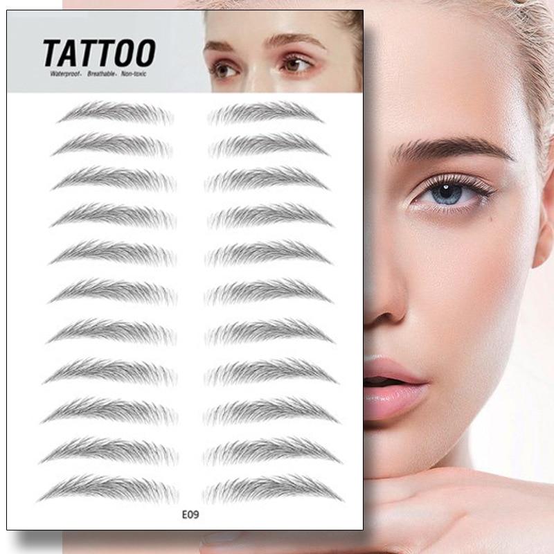 Stickers sourcils waterproof effet poil 4D