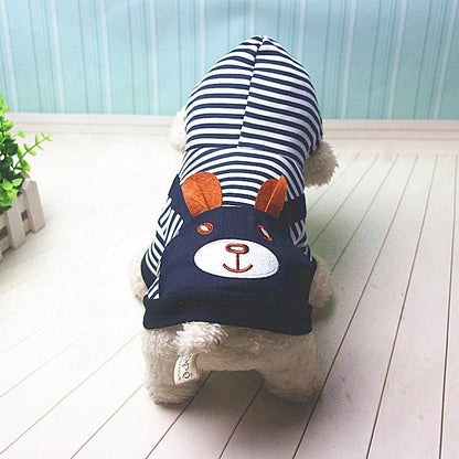 Sweat rayé chaud pour chien